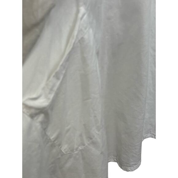 Tulip white shirtdress, medium, artsy, asymmetrical, minimalist, oversized - Picture 5 of 7